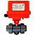 Шаровой кран BVI10 d20 PN16 с муфт. окончанием под клей, корпус - PVC-U, шар - PVC-U, уплотнение - EPDM с электрическим приводом EAQ-MINI-030 - 220 В АС отк./закр., время срабатывания 15 сек.
