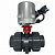 Шаровый кран BVI30 d20 PN16 с муфт. окончанием под клей, корпус - PVC-U, шар - PVC-U, уплотнение - FPM с электрическим приводом EFMB3-030-220В AC/24В AC/DC, откр./закр., время срабатывания 11 сек.