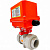 Шаровой кран CBVI30 d20 PN16 с муфт. окончанием под клей, корпус - CPVC, шар - CPVC, шар - CPVC, уплотнение - FPM с электрическим приводом EAQ-MINI-030 - 24В DС отк./закр., время срабатывания 15 сек.
