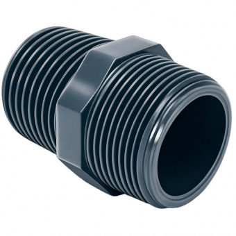Переходной ниппель 1/2"х3/8" PVC-U PN16 COMER, Италия