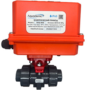 Шаровой кран BVI10 EPDM клей COMER, с эл.приводом Aquademic® EAC-MINI